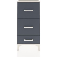 Dienni Arges Komodin 3 Çekmeceli 44X30X96 Aytaşı-Antrasit