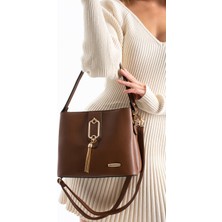 Sanmorris Gold Detaylı 3 Bölmeli Omuz & Çapraz Çanta 1438