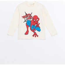 Lc Waikiki Yeni Sezon Bisiklet Yaka Spider-Man Baskılı Erkek Bebek Tişört