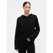 Gap Kadın Siyah Relaxed Cashsoft Kapüşonlu Sweatshirt