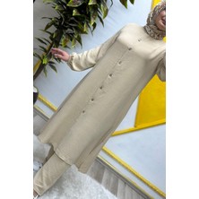 Elmas Tesettür Kadın Tesettür Giyim Büyük Beden Pantolonlu Aerobin Ikili Takım