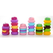 Poebgo Family's Katlanabilir Portatif Silikon Su Şişesi 500 Ml Model 3