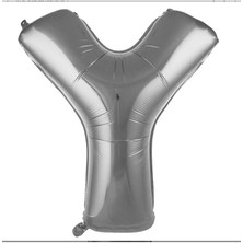 Sinda Y- Harfi Folyo Balon Gümüş Rengi 76 cm