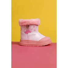 Limoya Elea Pembe Çizgi Karakter Baskılı Içi Kürklü Bebe Bot