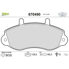 Valeo 670490 On Fren Balatasi 1605979 4404777 4501150