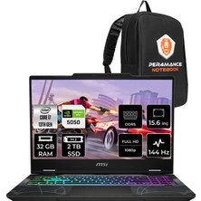 MSI Msı Cyborg 15 Intel Core I7 13620H 32GB 2tb SSD RTX5050/8GB 15.6" Fhd 144Hz Fdos Taşınabilir Bilgisayar & Per4 Çanta B13WEKG613XTRP322