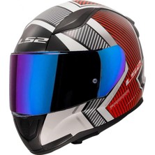 Ls2 Rapid 2 Extra Full Face Motosiklet Kaskı Şeffaf + Gökkuşağı Vizörlü