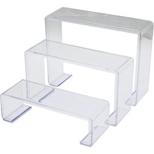 Timion Poşetli 3 Boy Merdiven Teşhir Ayak Yükseklik: 6-11.5-16.5cm Derinlik: 6.5cm En: 19.5-20.5-21.5cm (5148)