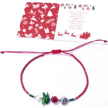 Funny Takı Yılbaşı Kartlı Mercan Sedef ve Deniz Kabuğu  Şeklinde Hematit Doğaltaşlı Miyuki Bileklik