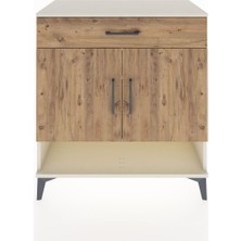 Dienni Hyperion Şifonyer 3 Raflı Tek Çekmeceli 2 Kapaklı 88X44X96 Aytaşı-Çam