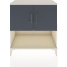Dienni Hyperion Şifonyer Tek Raflı 2 Kapaklı 88X44X96 Aytaşı-Antrasit