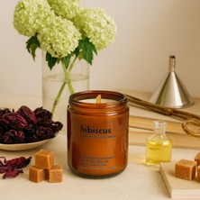 Basement : Hibiscus : Amber Cam Kavanozda : Kokulu Soya Mum (Ebegümeci, Bergamot, Ylang Ylang, Karamel)