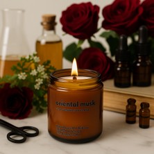 Basement : Oriental Musk : Amber Cam Kavanozda : Kokulu Soya Mum (Kişniş, Musk, Gül)