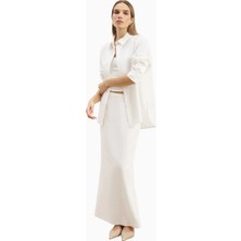 Because Of Alice Mid Rise Linen Keten Maxi Kadın Etek