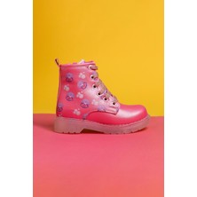 Limoya Johline Pembe Deniz Canlısı Baskılı Bağcıklı Işıklı Çocuk Bot