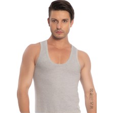 İki Yıldız Erkek Ribana Atlet 6'lı Paket Beyaz %100 Pamuk 05