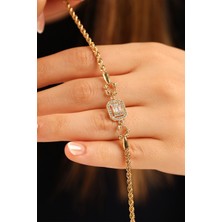 ÇGK KUYUMCULUK  Dorikalı Halatlı Baget Altın Bileklik CGKBLK0354