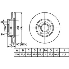 MGA 50119 Fren Diski On AV611125BB (2 Adet Fiyatıdır)