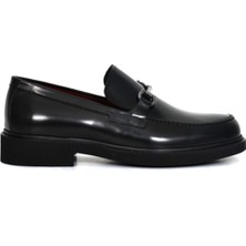 Tuna Hakiki Açma Deri Loafer Siyah Erkek Ayakkabı Eva Taban - 2000