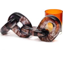 Missi Dekoratif Transparan Kalın Kahverengi Zincir (26 Cm)