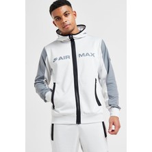 Nike Nsw Clup Air Max Hoodie Erkek Beyaz-Gri Spor Ceket