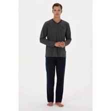 U.S. Polo Assn. Erkek Antrasit Melanj Pijama Takımı 50318616-VR081