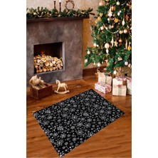 Carmine Carpet Dijital Baskılı Yıkanabilir Yeni Yıl Temalı Yılbaşı Halısı