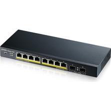 Storemax 8-Port 10/100/1000 Gigabit Poe Switch | Smartmanaged | Masaüstü/duvar Tipi ve Fansız | 8 Poe + Bağlantı Noktası | 77 Watt | 2 Sfp Bağlantı Noktası | Vlan, Igmp, Qos