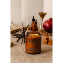 Basement : Vanilla Lux : Amber Cam Kavanozda : Kokulu Soya Mum (Vanilya, Sandal, Karamel, Nar)