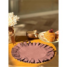 Maison Avf 2'li Kahverengi Keten Pileli Amerikan Servisi Supla