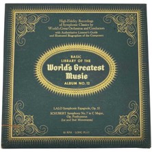 Worlds Greatest Music Album NO12 (Lalo - Schubert) Klasik Müzik Lp  PLK11401