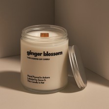 Basement : Ginger Blossom : Cam Kavanozda Kokulu %100 Soya Mum (Zencefil, Papatya, Lavanta, Gül)