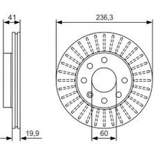 Bosch ÖN FREN AYNASI CORSA B-ASTRA F-VECTRA A-ASCONA C-COMBO B 1994-2001 AVEO-KALOS 2003 (2 ADET)