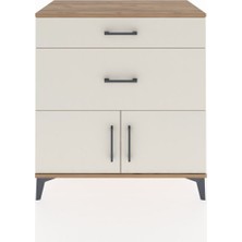 Dienni Hyperion Şifonyer Tek Raflı 2 Çekmeceli 2 Kapaklı 88X44X96 Çam-Aytaşı