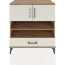 Dienni Hyperion Şifonyer 3 Raflı Tek Çekmeceli 2 Kapaklı 88X44X96 Çam-Aytaşı