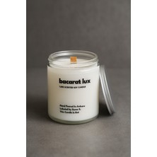 Basement : Bacarat Lux : Cam Kavanozda Kokulu %100 Soya Mum (Kırmızı Safran, Yasemin, Amber, Sedir)