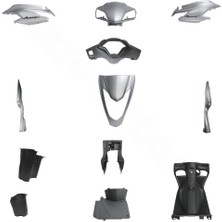 Motobisavm Kaporta Set [gri] [yeni Model] Honda Actıva S