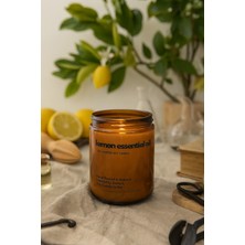 Basement : Lemon Essential Oil : Amber Cam Kavanozda : Kokulu Soya Mum (Limon)