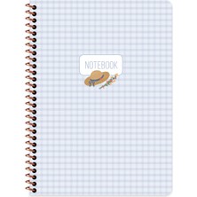 Keskin Color Keskin 16,5*22,5 Pötikare Çizgili Spiralli Sert Kapak Defter- Mavi