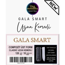 Gala Smart Uzun Kemerli Üst Form Tips Poly Jel Kalıp Çıkarılabilir Gel Tips 120LI Protez Tırnak Uzatma