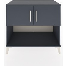 Dienni Hyperion Şifonyer 2 Raflı 2 Kapaklı 88X44X80 Antrasit-Antrasit