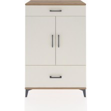 Dienni Hyperion Dolap 2 Raflı 2 Çekmeceli 2 Kapaklı 88X44X134 Çam-Aytaşı