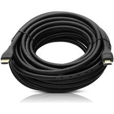 Fully G-507DS Plastik Düz Siyah 10 Metre Gold Poşetli HDMI Kablo