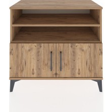 Dienni Hyperion Şifonyer 2 Raflı 2 Kapaklı 88X44X80 Çam-Çam
