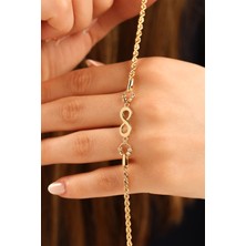 ÇGK KUYUMCULUK  Dorikalı Halatlı Model Sonsuzluk Altın Bileklik CGKBLK0364