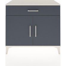 Dienni Hyperion Şifonyer Tek Çekmeceli 2 Kapaklı 88X44X80 Aytaşı-Antrasit