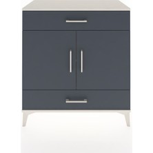 Dienni Hyperion Şifonyer 2 Raflı 2 Çekmeceli 2 Kapaklı 88X44X96 Aytaşı-Antrasit