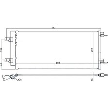 Oris KLİMA RADYATÖRÜ KONDANSATÖRÜ OPEL ASTRA K 2015-2022 39131676 39011385 13475956