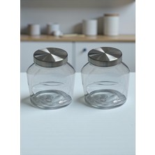 Paşabahçe 1lt Sızdırmaz Kapaklı Cam Kavanoz Kuruyemiş Bakliyat Sakalma Kavonuzu Silikon Metal Kapaklı, 2ad