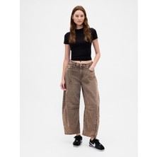 Gap Kadın Kahverengi High Rise Ultrasoft Horseshoe Jean Pantolon